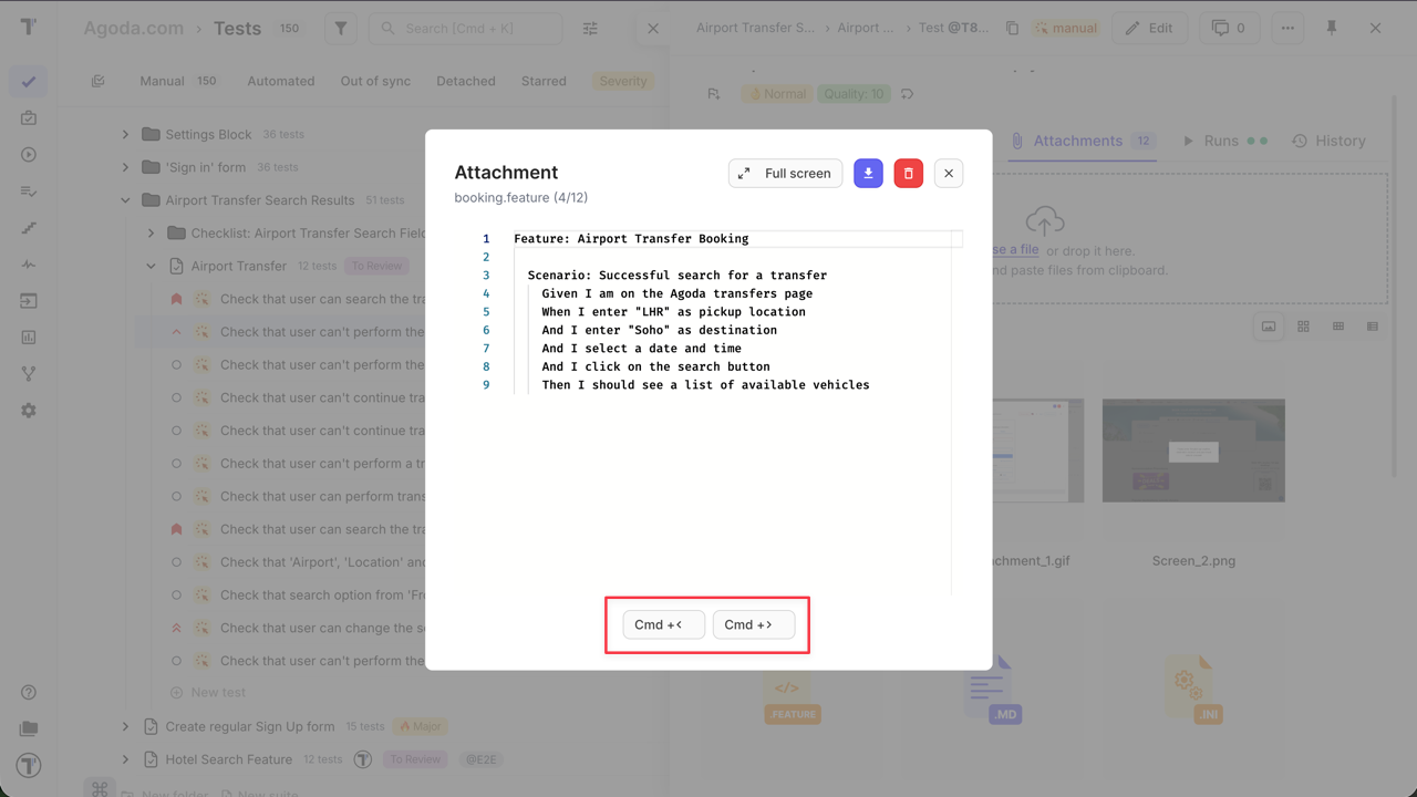 Testomatio.io - Attachments Preview