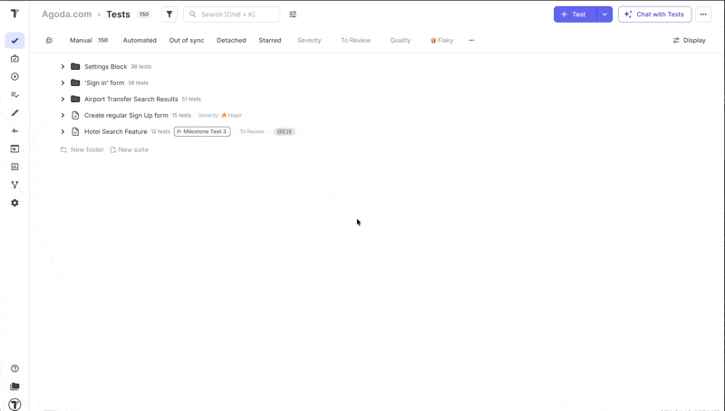 Testomat.io - Assign Milestone