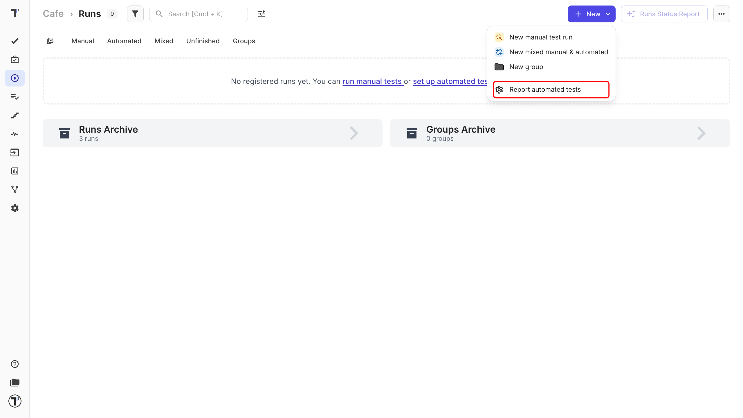 Testomat.io - Import automated tests